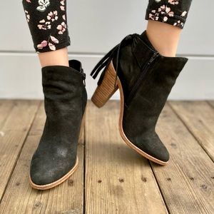 Vince Camino Suede Booties with Tassel S8